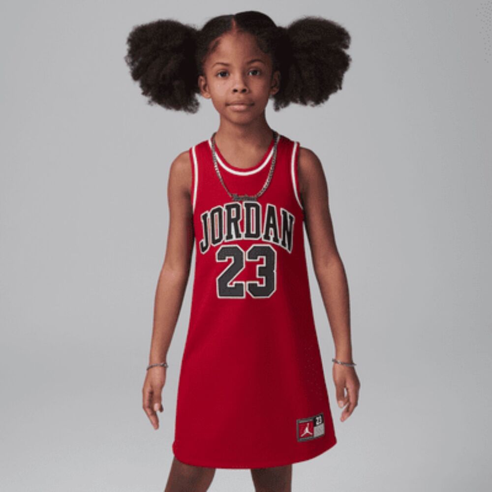 Jordan Nike 23 Jersey Tank Dress Girls 6 L Gym Red Sleeveless Basketball NWT